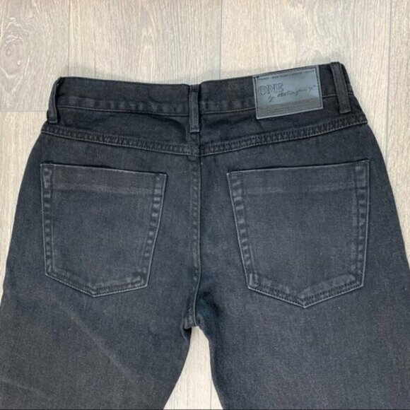 Revolve One Teaspoon Straight leg Baggy Jeans Low rise Awesome Baggies Black 25 - Picture 11 of 14
